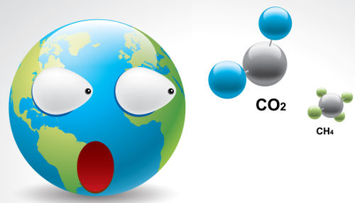 O metano é um dos gases que provocam o efeito estufa